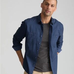 UNTUCKit Men's Blue Casual Button Down Shirt